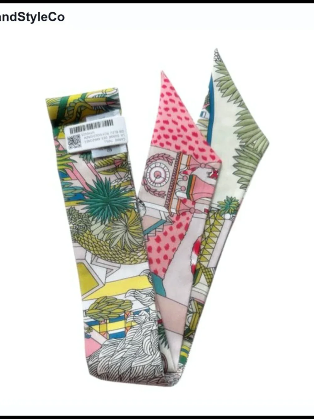 100% Silk Fashion Scarf Handbag Handle Ribbon Neck Scarf Skinny Twill